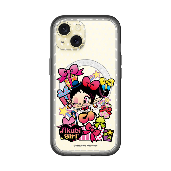 スリムプロテクションプレミアムケース with MagSafe［ アクビガール - プレゼントリボン ］