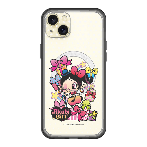 スリムプロテクションプレミアムケース with MagSafe［ アクビガール - プレゼントリボン ］