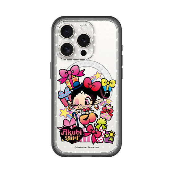 スリムプロテクションプレミアムケース with MagSafe［ アクビガール - プレゼントリボン ］