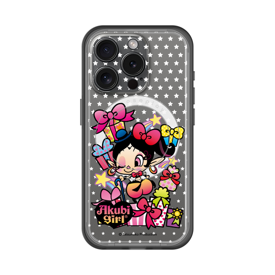 スリムプロテクションプレミアムケース with MagSafe［ アクビガール - プレゼントリボン ］