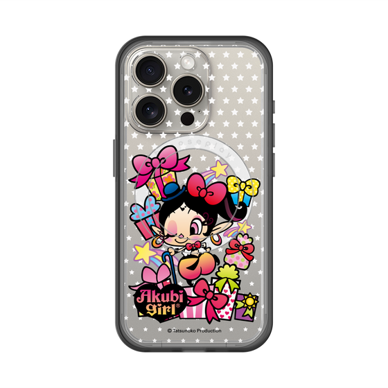 スリムプロテクションプレミアムケース with MagSafe［ アクビガール - プレゼントリボン ］