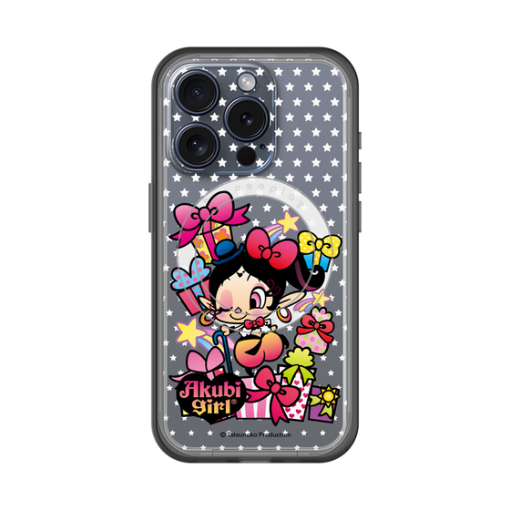 スリムプロテクションプレミアムケース with MagSafe［ アクビガール - プレゼントリボン ］