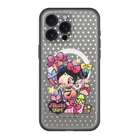 スリムプロテクションプレミアムケース with MagSafe［ アクビガール - プレゼントリボン ］
