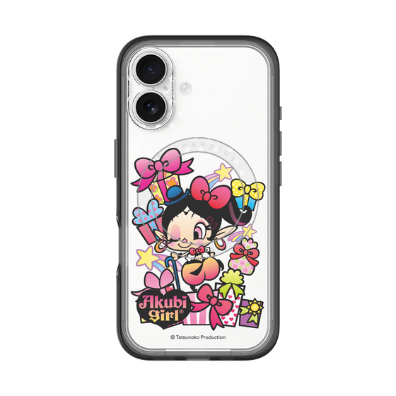 スリムプロテクションプレミアムケース with MagSafe［ アクビガール - プレゼントリボン ］