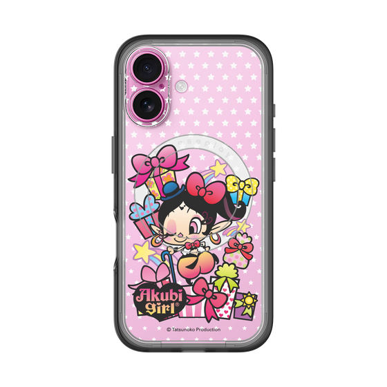 スリムプロテクションプレミアムケース with MagSafe［ アクビガール - プレゼントリボン ］
