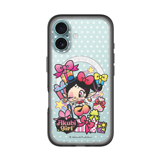スリムプロテクションプレミアムケース with MagSafe［ アクビガール - プレゼントリボン ］