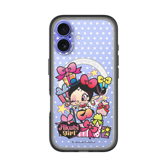 スリムプロテクションプレミアムケース with MagSafe［ アクビガール - プレゼントリボン ］