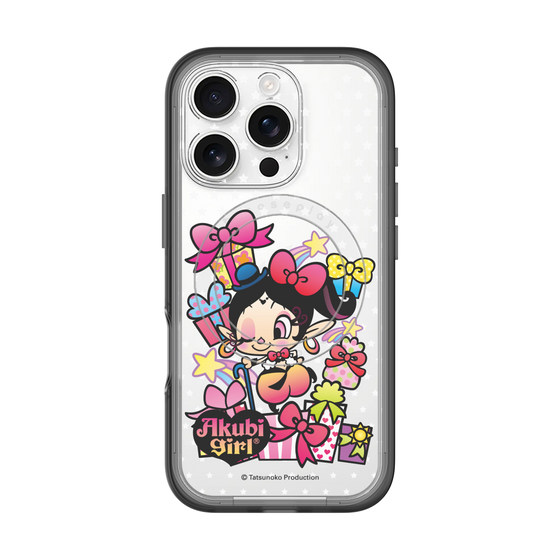 スリムプロテクションプレミアムケース with MagSafe［ アクビガール - プレゼントリボン ］