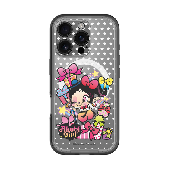 スリムプロテクションプレミアムケース with MagSafe［ アクビガール - プレゼントリボン ］