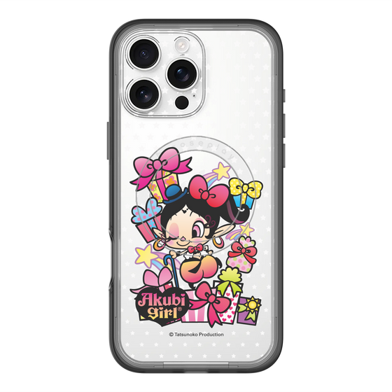 スリムプロテクションプレミアムケース with MagSafe［ アクビガール - プレゼントリボン ］