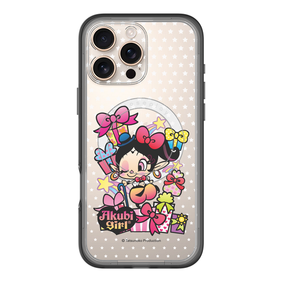 スリムプロテクションプレミアムケース with MagSafe［ アクビガール - プレゼントリボン ］