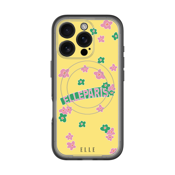 スリムプロテクションプレミアムケース with MagSafe［ ELLE - フラワー ］