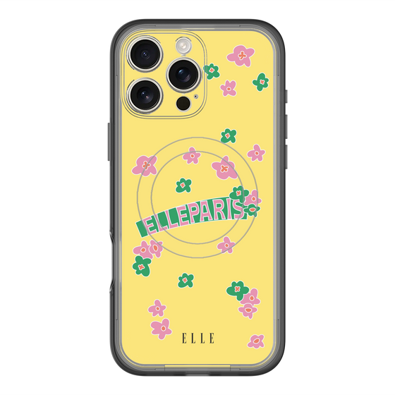 スリムプロテクションプレミアムケース with MagSafe［ ELLE - フラワー ］