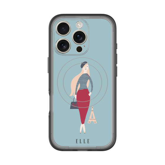 スリムプロテクションプレミアムケース with MagSafe［ ELLE - パリジェンヌ ］