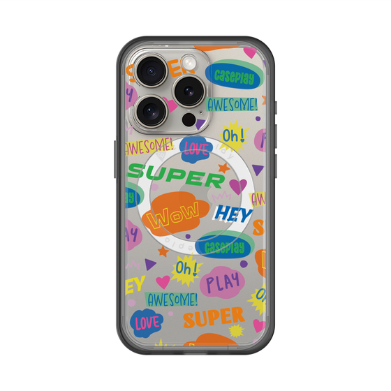 スリムプロテクションプレミアムケース with MagSafe［ オリジナル - カラフルモジ ］