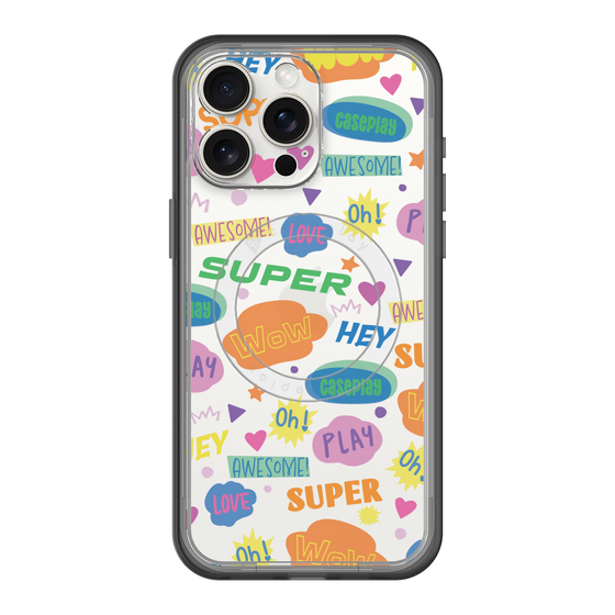 スリムプロテクションプレミアムケース with MagSafe［ オリジナル - カラフルモジ ］