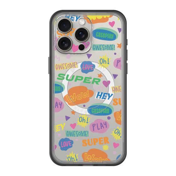 スリムプロテクションプレミアムケース with MagSafe［ オリジナル - カラフルモジ ］