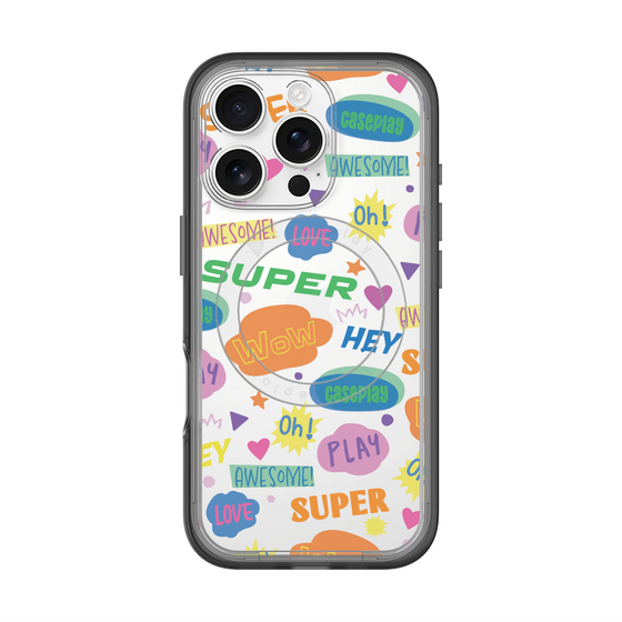スリムプロテクションプレミアムケース with MagSafe［ オリジナル - カラフルモジ ］