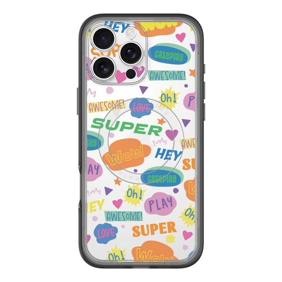 スリムプロテクションプレミアムケース with MagSafe［ オリジナル - カラフルモジ ］