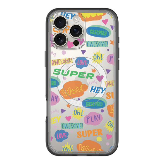 スリムプロテクションプレミアムケース with MagSafe［ オリジナル - カラフルモジ ］