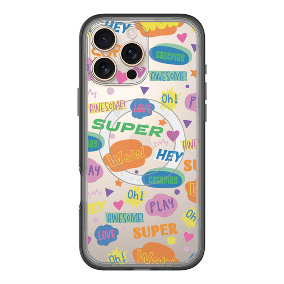 スリムプロテクションプレミアムケース with MagSafe［ オリジナル - カラフルモジ ］