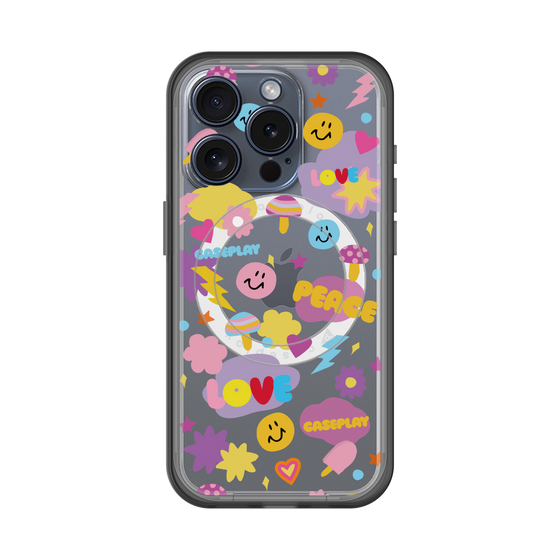 スリムプロテクションプレミアムケース with MagSafe［ オリジナル - LOVE & PEACE ］