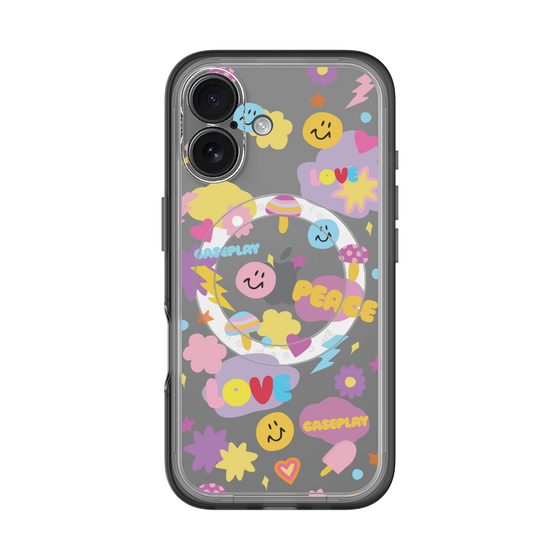 スリムプロテクションプレミアムケース with MagSafe［ オリジナル - LOVE & PEACE ］