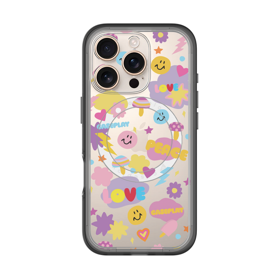 スリムプロテクションプレミアムケース with MagSafe［ オリジナル - LOVE & PEACE ］