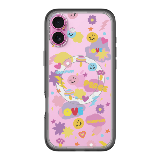 スリムプロテクションプレミアムケース with MagSafe［ オリジナル - LOVE & PEACE ］