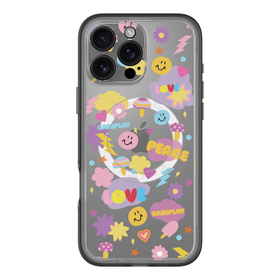 スリムプロテクションプレミアムケース with MagSafe［ オリジナル - LOVE & PEACE ］