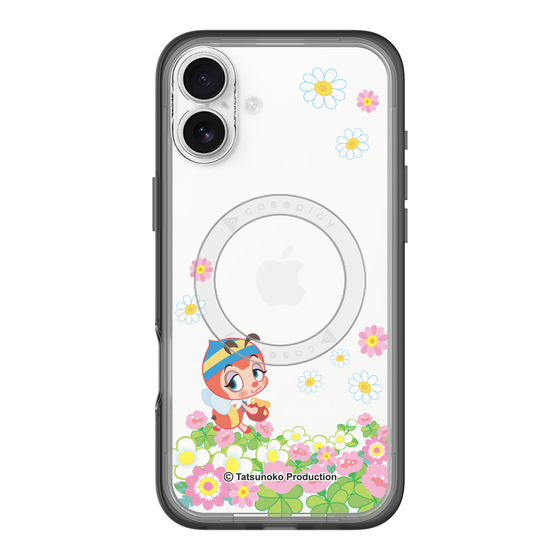 スリムプロテクションプレミアムケース with MagSafe［ 昆虫物語 みなしごハッチ - 花 ］