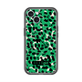 スリムプロテクションプレミアムケース with MagSafe［ ELLEgirl - レオパード - Green ］