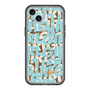 スリムプロテクションプレミアムケース with MagSafe［ ELLEgirl - ミックスロゴ - Pale blue ］