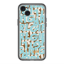 スリムプロテクションプレミアムケース with MagSafe［ ELLEgirl - ミックスロゴ - Pale blue ］