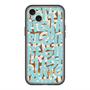 スリムプロテクションプレミアムケース with MagSafe［ ELLEgirl - ミックスロゴ - Pale blue ］