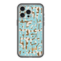 スリムプロテクションプレミアムケース with MagSafe［ ELLEgirl - ミックスロゴ - Pale blue ］