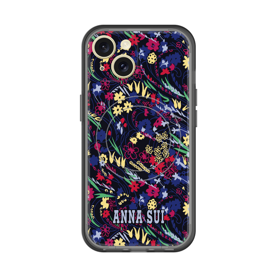 スリムプロテクションプレミアムケース with MagSafe［ ANNA SUI - スワーリングフワラー ］
