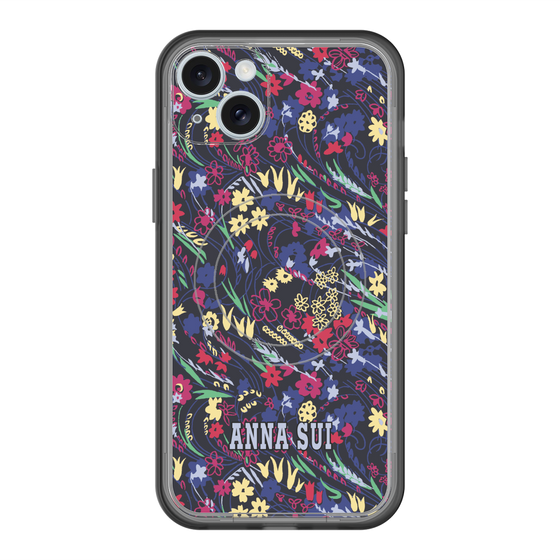スリムプロテクションプレミアムケース with MagSafe［ ANNA SUI - スワーリングフワラー ］