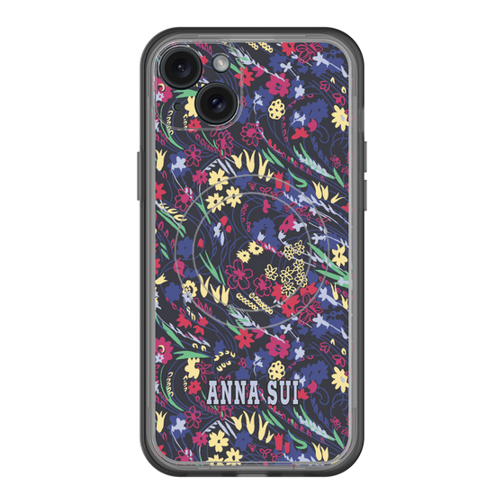 スリムプロテクションプレミアムケース with MagSafe［ ANNA SUI - スワーリングフワラー ］