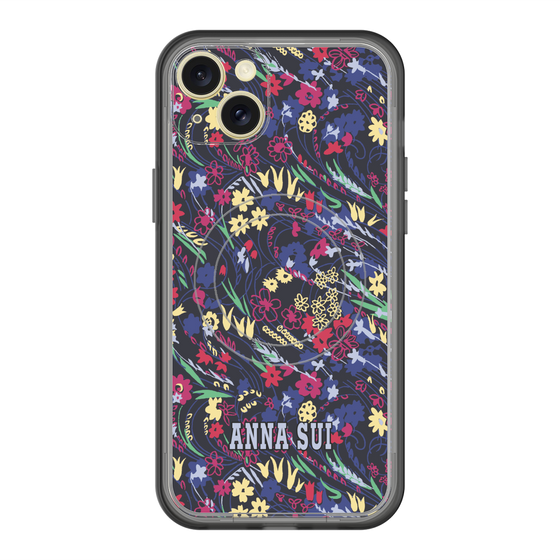 スリムプロテクションプレミアムケース with MagSafe［ ANNA SUI - スワーリングフワラー ］