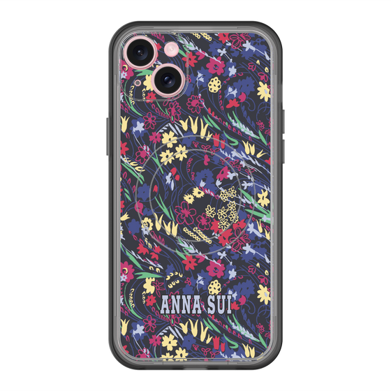 スリムプロテクションプレミアムケース with MagSafe［ ANNA SUI - スワーリングフワラー ］