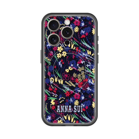スリムプロテクションプレミアムケース with MagSafe［ ANNA SUI - スワーリングフワラー ］