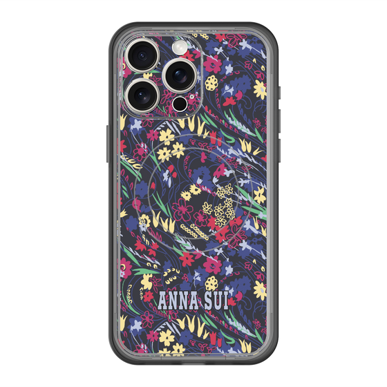 スリムプロテクションプレミアムケース with MagSafe［ ANNA SUI - スワーリングフワラー ］
