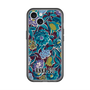 スリムプロテクションプレミアムケース with MagSafe［ ANNA SUI - ガーデンフワラー - シアン ］