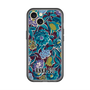 スリムプロテクションプレミアムケース with MagSafe［ ANNA SUI - ガーデンフワラー - シアン ］