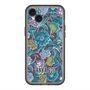 スリムプロテクションプレミアムケース with MagSafe［ ANNA SUI - ガーデンフワラー - シアン ］