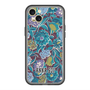スリムプロテクションプレミアムケース with MagSafe［ ANNA SUI - ガーデンフワラー - シアン ］
