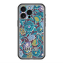 スリムプロテクションプレミアムケース with MagSafe［ ANNA SUI - ガーデンフワラー - シアン ］