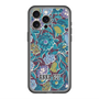 スリムプロテクションプレミアムケース with MagSafe［ ANNA SUI - ガーデンフワラー - シアン ］