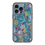 スリムプロテクションプレミアムケース with MagSafe［ ANNA SUI - ガーデンフワラー - シアン ］